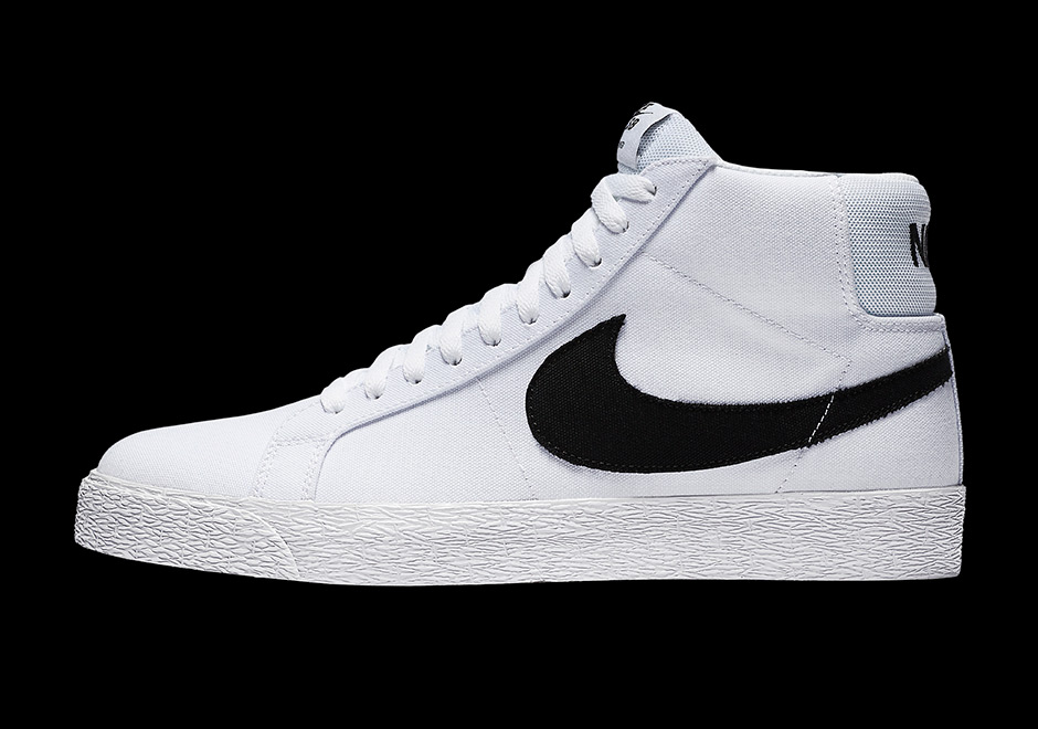 Nike Sb Blazer Mid Canvas White Black Gum 902662 149 2