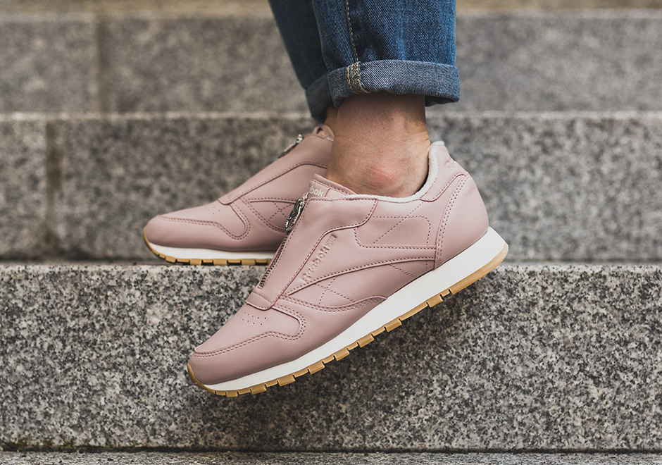 Reebok Classic Leather Zip Shell Pink 2