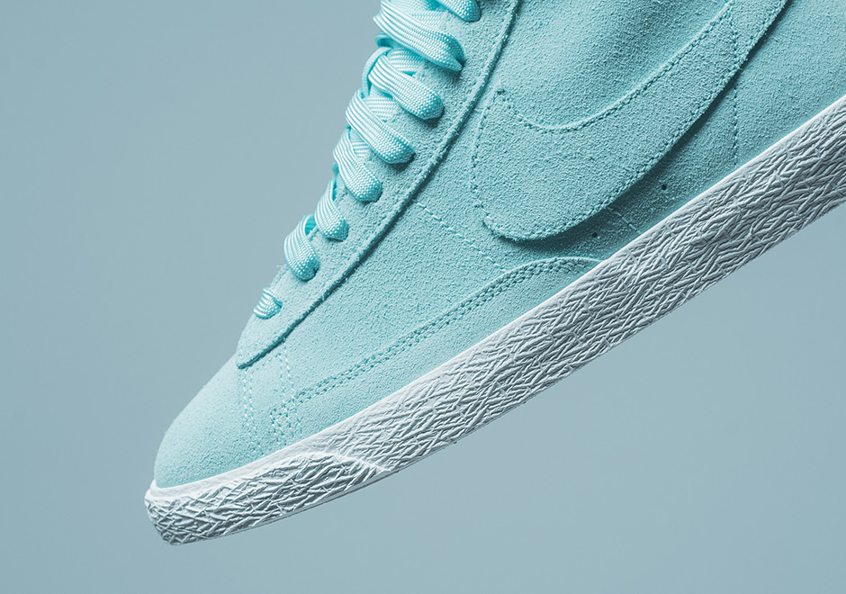 Nike Blazer Grade School Island Green Suede 2