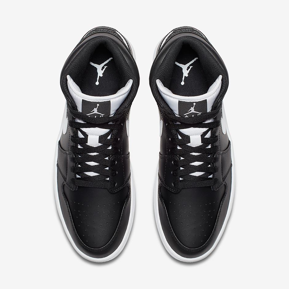 Air Jordan 1 Mid Black White 554724 038 3