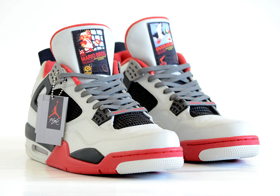 Super Mario Bros. Inspired Air Jordan 4 Customs Feature Actual Nintendo Controller Buttons