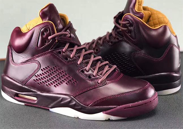 Jordan Brand Continues The Air Jordan 5 Premium Series With "Wine" Leather