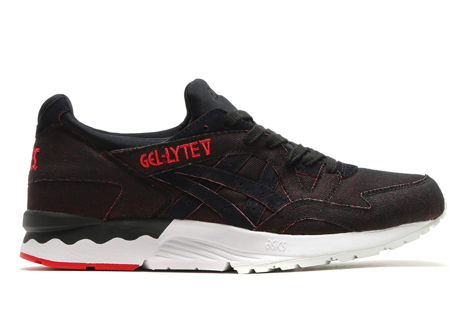 Asics Gel Lyte V Japanese Denim Black Red Hn7j4 9090 2