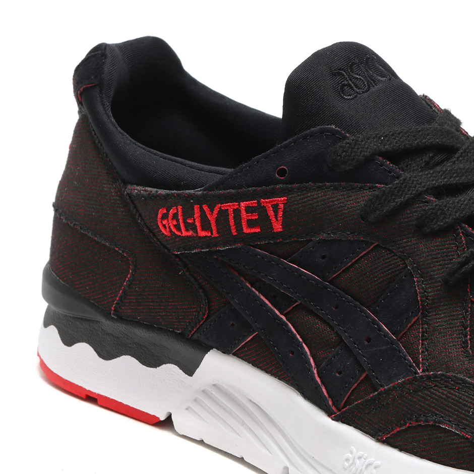 Asics Gel Lyte V Japanese Denim Black Red Hn7j4 9090 4