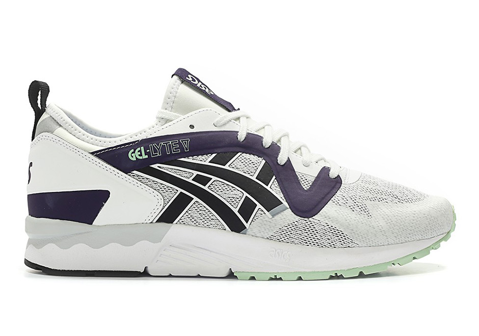 Asics Tiger Gel Lyte V Ns No Sew White Black Purple H7x1y 0190 2