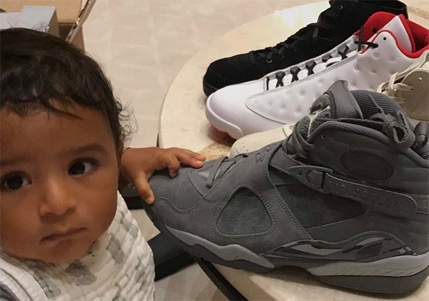 DJ Khaled And Son Asahd Offer Early Look At Air Jordan 8 "Cool Grey"