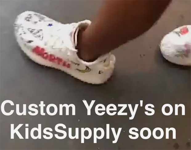 Custom Yeezy Boost 350 V2 Cream White For Infants