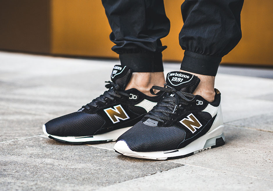 New Balance 1991 Made In England Black White Gold 1