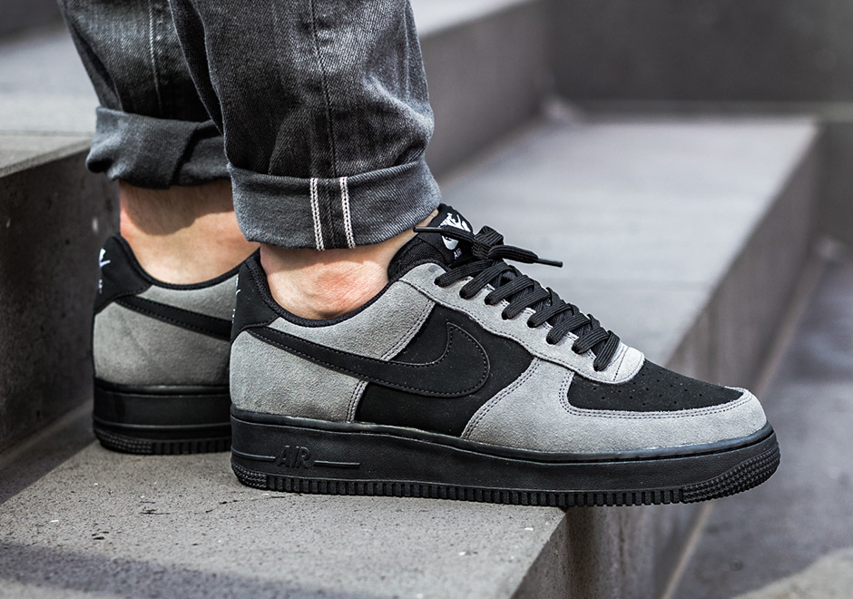 Nike Air Force 1 Low Dark Grey Black Suede 820266 020 2