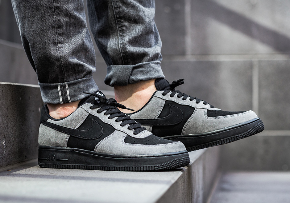 Nike Air Force 1 Low Dark Grey Black Suede 820266 020 4