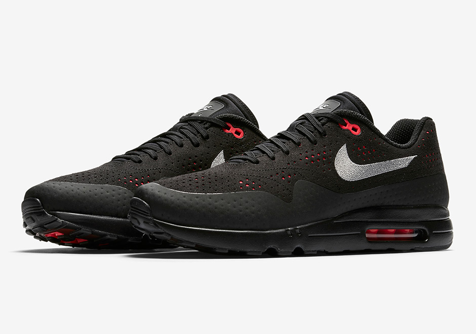 Nike Air Max 1 Ultra Moire Black Wolf Grey Solar Red 2