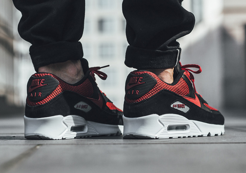 Nike Air Max 90 Essential Black Tough Red 537384 076 6