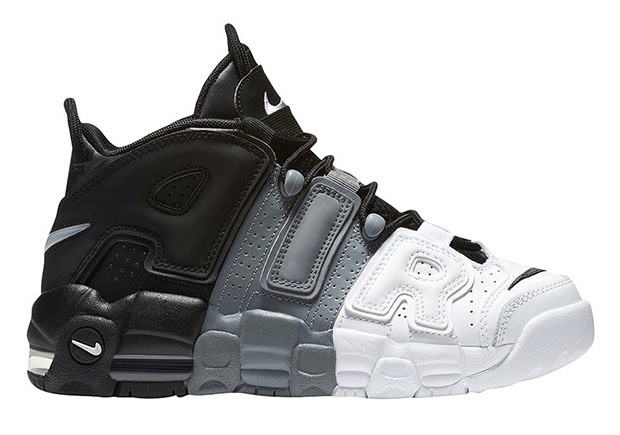 Nike Air More Uptempo Tri Color Black Grey White Preview 1