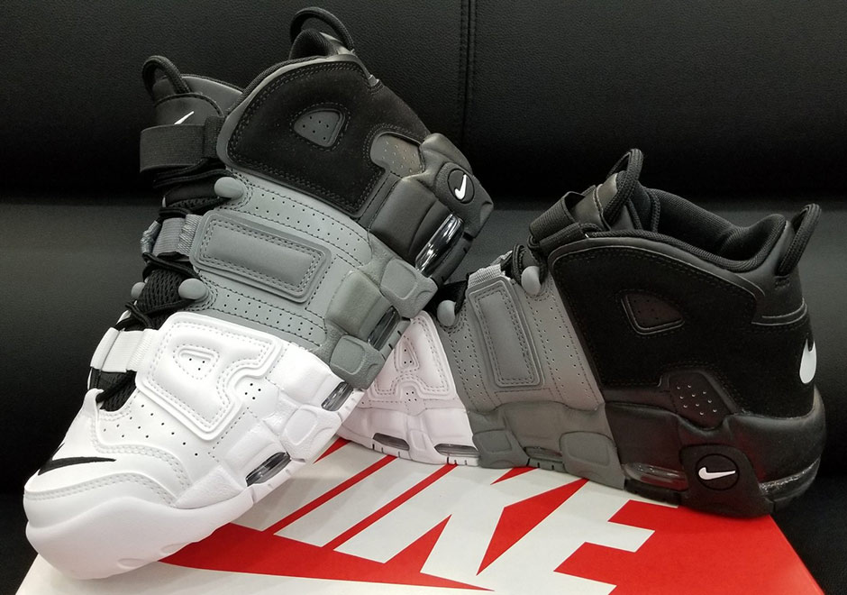 Nike Air More Uptempo Tri Color Black White Cool Grey 5