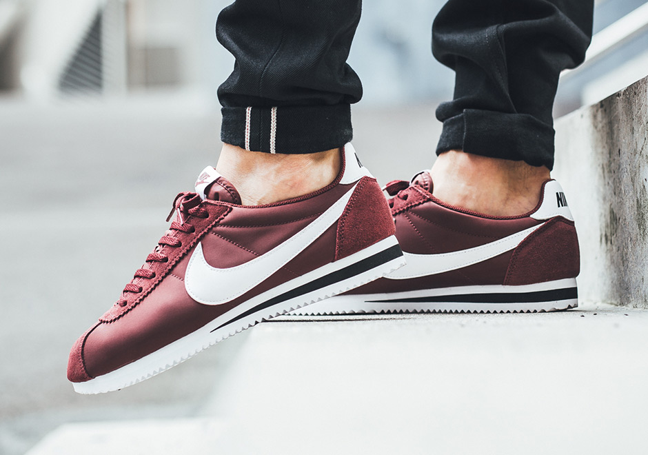 Nike Cortez Classic Nylon Dark Team Red White 807472 601 1