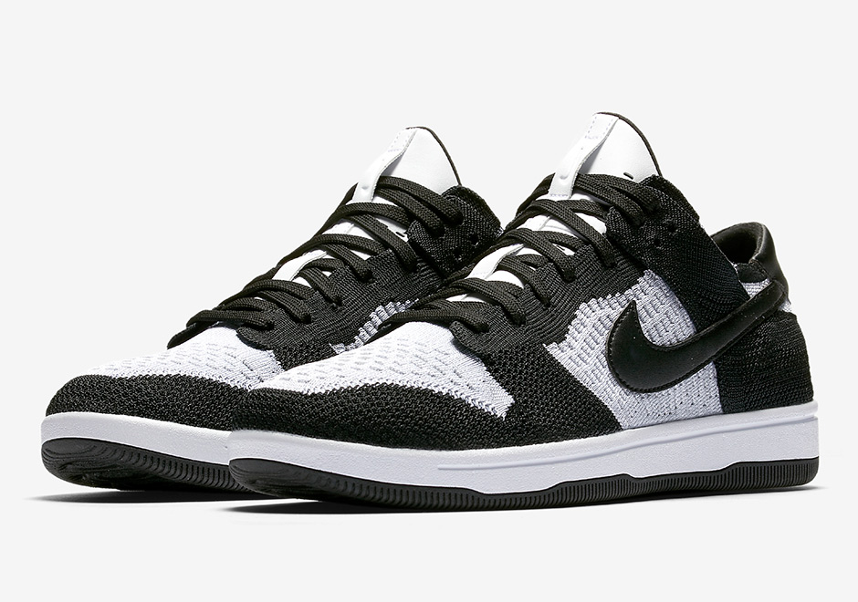 Nike Dunk Low Flyknit White Black 3