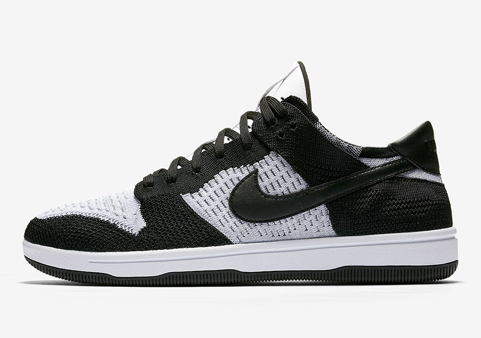 Nike Dunk Low Flyknit White Black 5