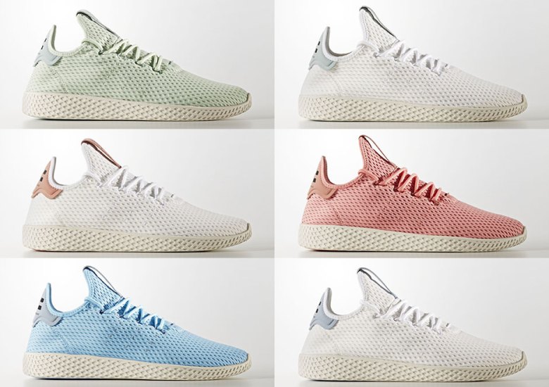 Six Colorways Of Pharrell’s adidas Tennis Hu Release On August 8th