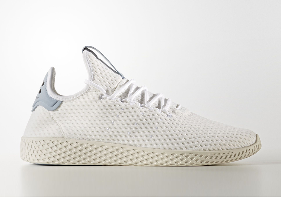 Pharrell Adidas Tennis Hu White Dark Grey By8718 01