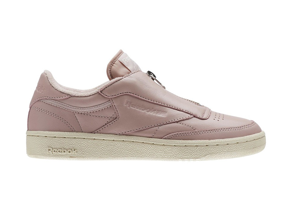 Reebok Gigi Hadid Club C 85 Zip W Shell Pink Paper White Met Silver Chalk Bs6606 1