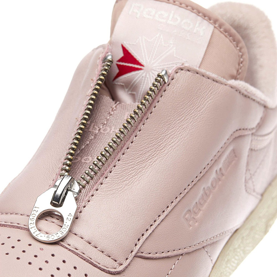 Reebok Gigi Hadid Club C 85 Zip W Shell Pink Paper White Met Silver Chalk Bs6606 2