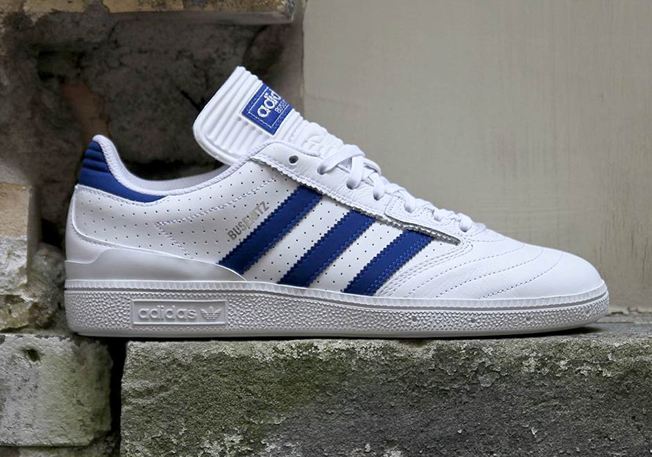 Adidas Busenitz Pro White Collegiate Royal Perforated Leather 1