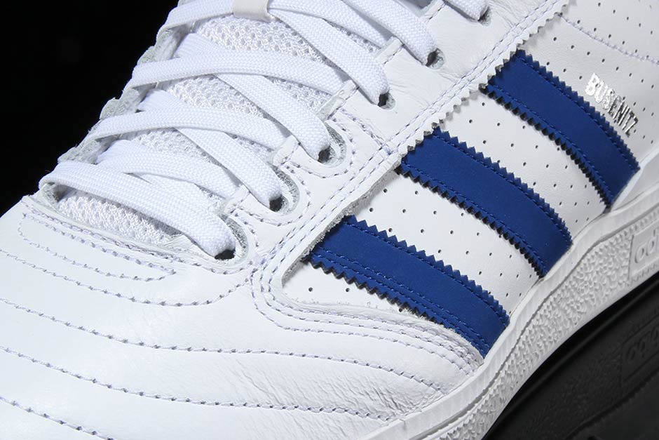 Adidas Busenitz Pro White Collegiate Royal Perforated Leather 4