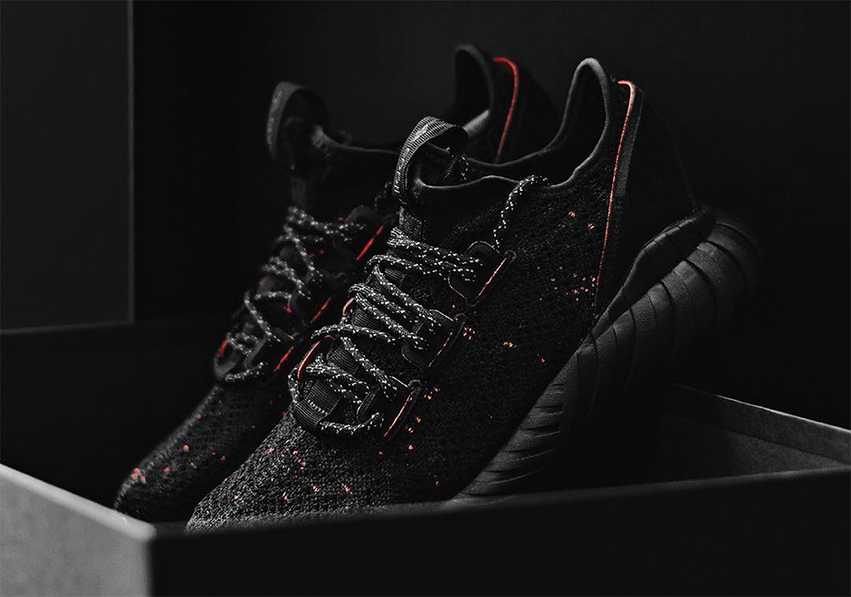 The adidas Tubular Doom Soc Primeknit Adds Hints Of Red To Triple Black