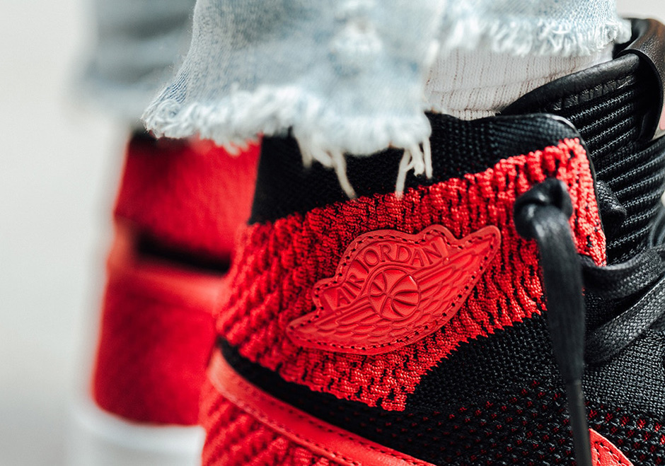 Air Jordan 1 Flyknit Bred Banned On Feet Images 05