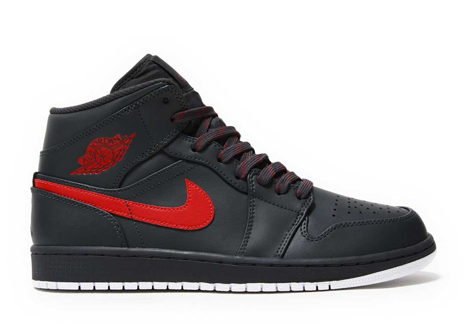 Air Jordan 1 Mid Anthracite Gym Red White 554724 045 02