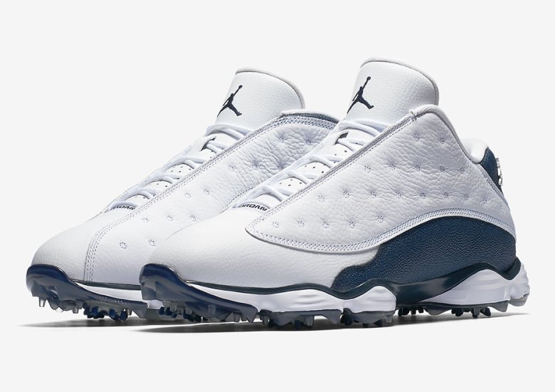 Air Jordan 13 Low Golf Cleats Releasing In White And Navy