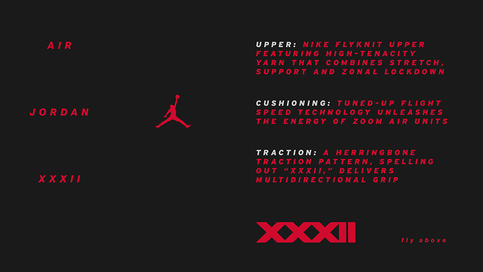 Air Jordan 32 Tech Sheet Info