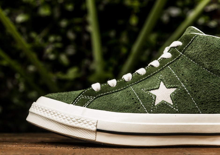 Converse One Star Mid Shadow Green Grey 3