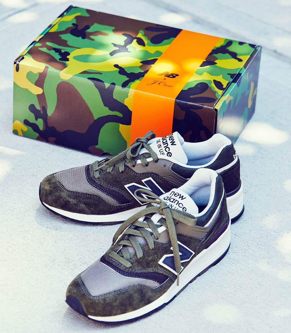 J Crew New Balance 997 Camo Green 1