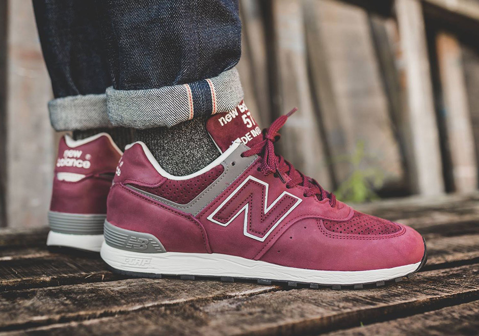 New Balance 576 Made In Uk Green Navy Burgundy 4