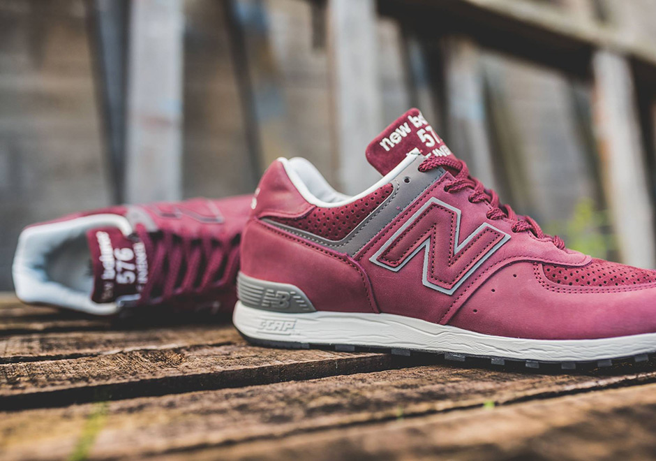 New Balance 576 Made In Uk Green Navy Burgundy 5