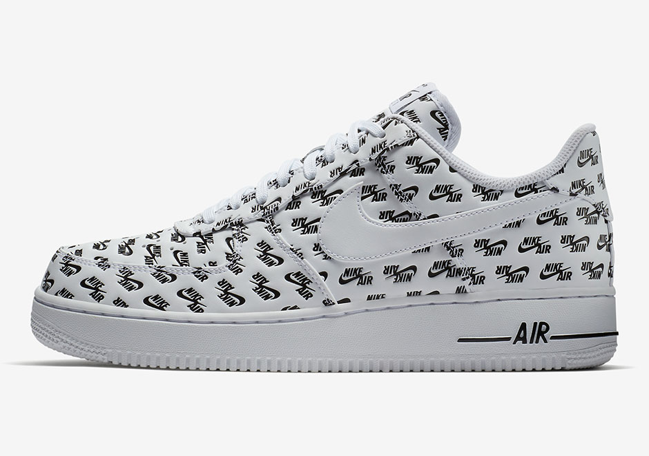 Nike Air Force 1 Low All Over Log White Ah8462 100 2