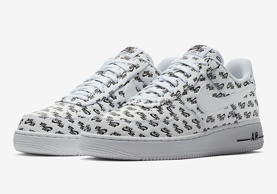 Nike Air Force 1 Low All Over Log White Ah8462 100 5