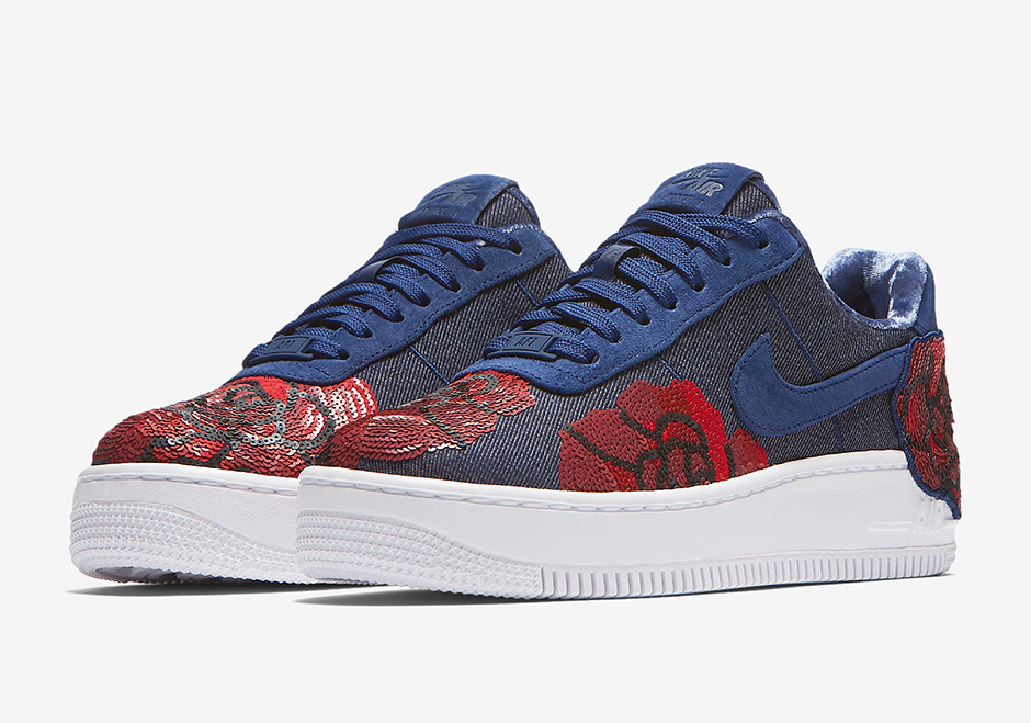 Nike Air Force 1 Low Denim Floral Sequin Pack 02