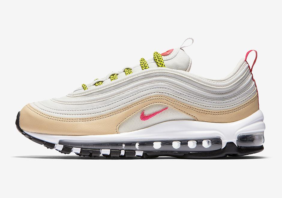 Nike Air Max 97 White Tan Pink Neon 921733 004 2