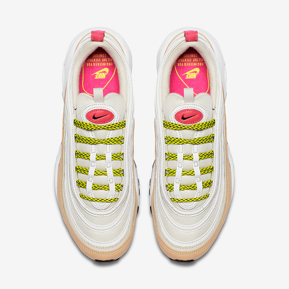 Nike Air Max 97 White Tan Pink Neon 921733 004 3