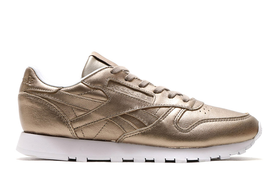 Reebok Classic Leather Metallic Gold Grey Gold Bs7898 2