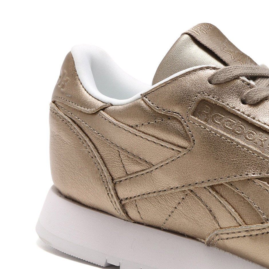 Reebok Classic Leather Metallic Gold Grey Gold Bs7898 8