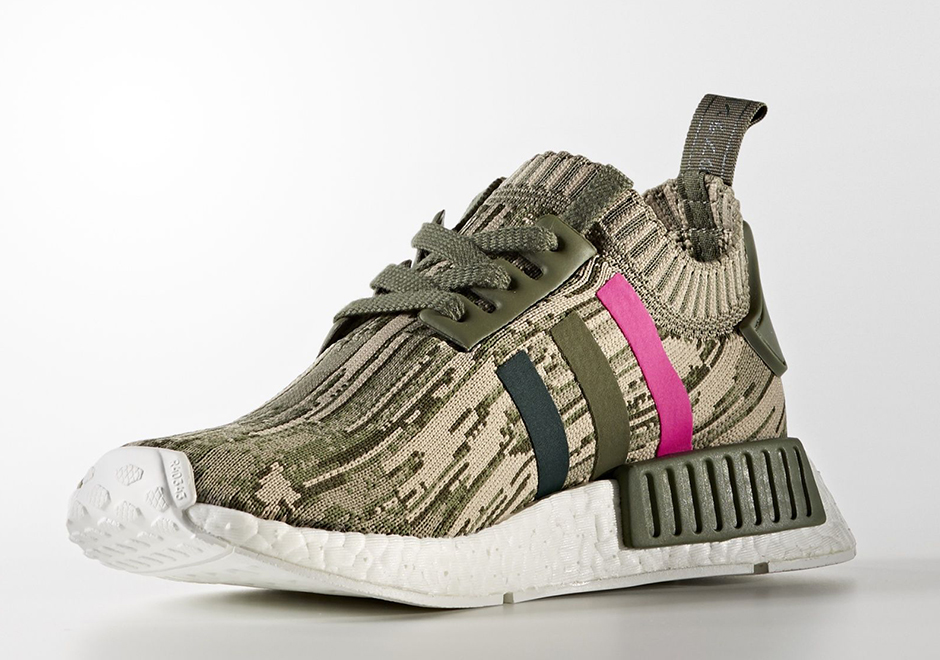 Adidas Nmd R1 Glitch Camo Olive Pink By9864 3