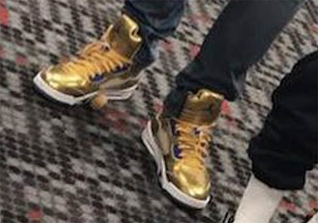 Kawhi Leonard Debuts Air Jordan 5 PE In Gold