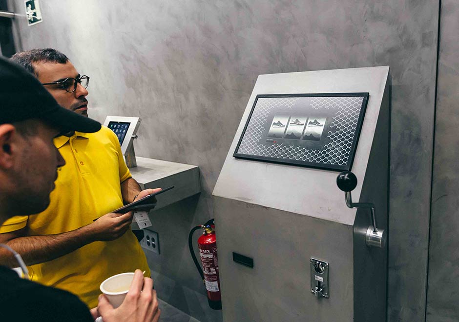 Sneaker Store Creatively Uses Slot Machine To Determine Which Customers Get To Buy Shoes