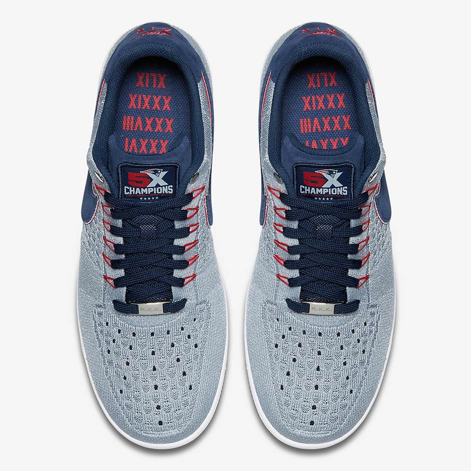 Nike Air Force 1 Flyknit New England Patriots Five Rings 2