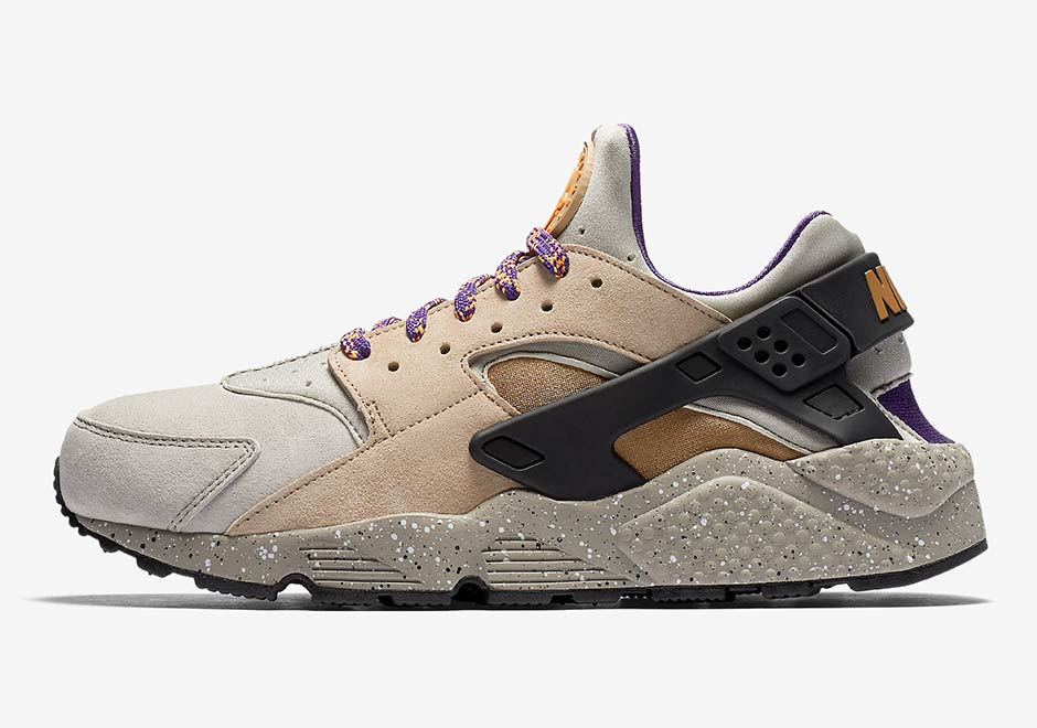 Nike Air Huarache Linen Golden Beige Black Court Purple 704830 200 2