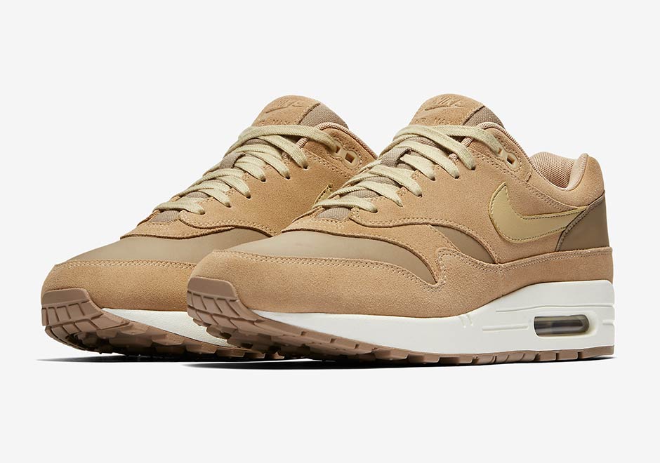 Nike Air Max 1 Premium Khaki Team Gold Mushroom Sail Ah9902 201 1