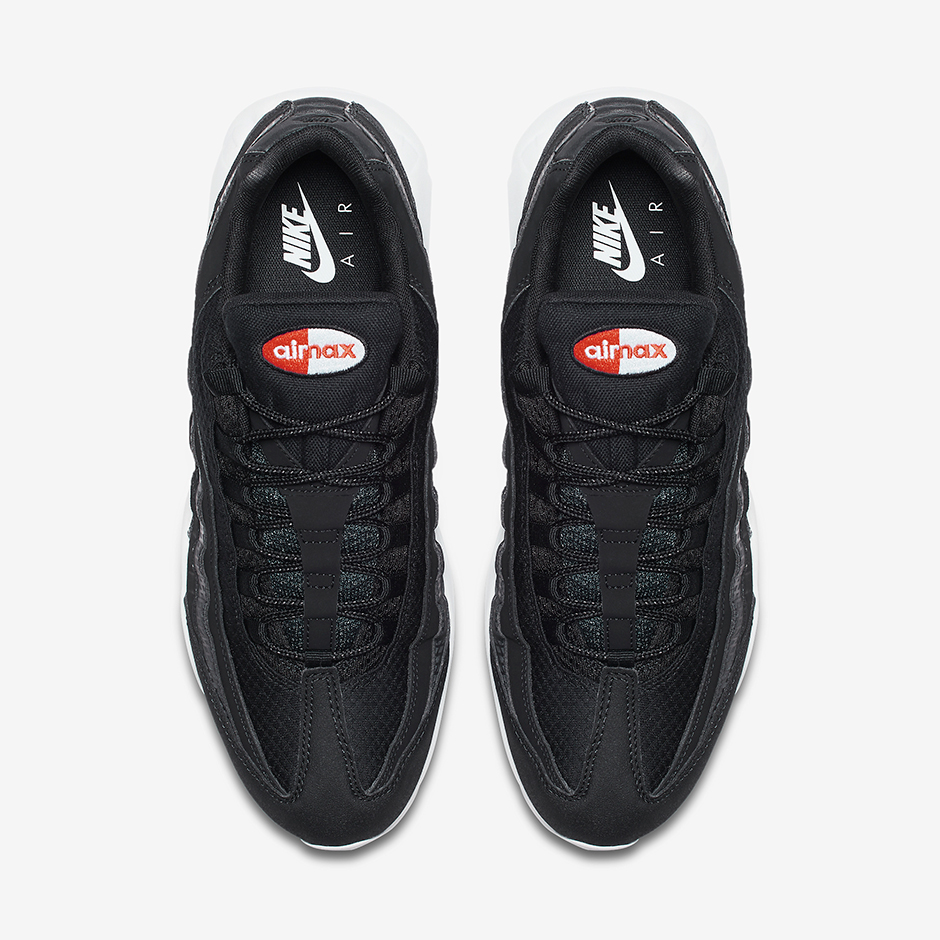 Nike Air Max 95 Premium Se Black White Team Orange 924478 001 3